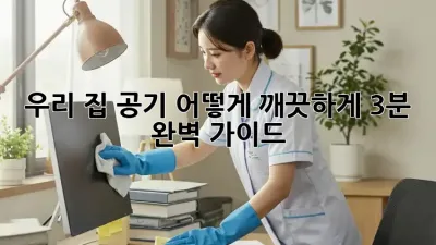 우리 집 공기, 어떻게 깨끗하게? 3분 완벽 가이드 💨