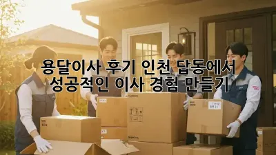 용달이사 후기: 인천 답동에서 성공적인 이사 경험 만들기